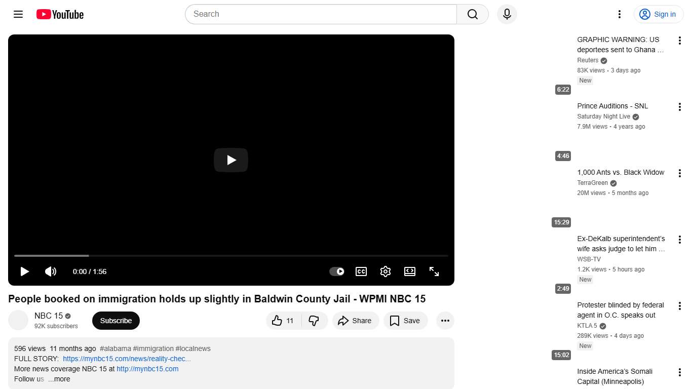 People booked on immigration holds up slightly in Baldwin County Jail - WPMI NBC 15 - YouTube